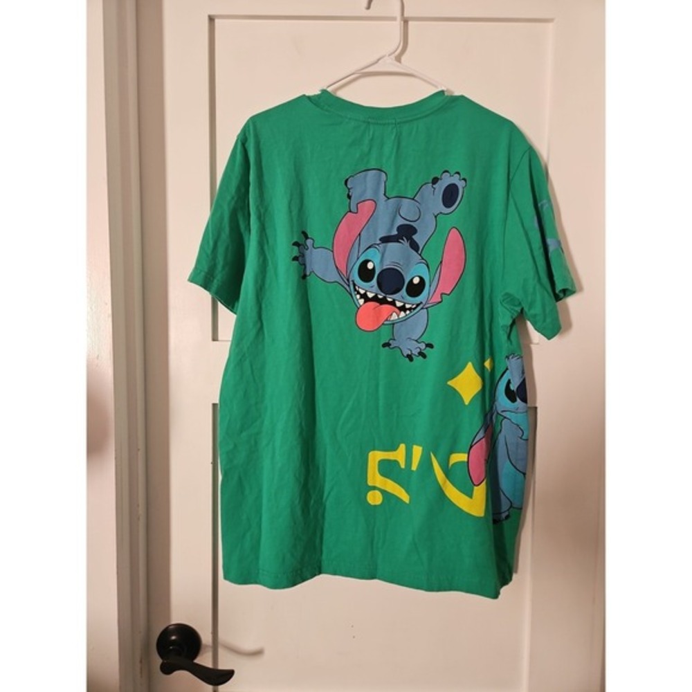 Disney Parks Stitch Green‎ T-Shirt for Unisex Size Large
